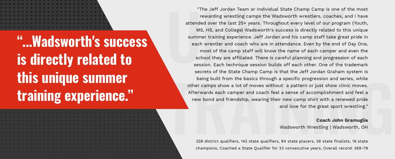CoachJohnGramuglia jeff jordan wrestling camp testimonial