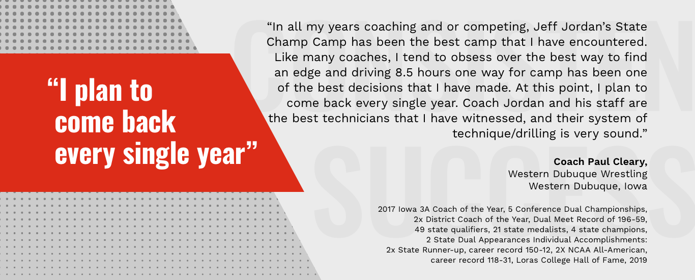 CoachPaulCleary wrestling camp testimonial